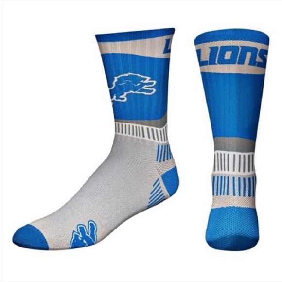 Detroit Lions Sport Crew Fan Socks NFL Men’s Large - Picture 6 of 7